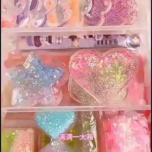 387Pcs Cream Glue DIY Guka Set Handmade Sticker Keychain Craft Toy For Kids Birthday Gift