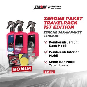 Zerone Japan 1 Paket Pengkilap Pembersih Interior Dalam Mobil Pembersih Jamur Kaca Semir Ban Mobil Wet Look