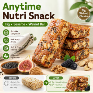 6in1 Fig Walnut Pie Nutritious Herbal Superfood Snack Dried Fig Walnut Cake With Black Sesame Astragalus Codonopsis Mulberry Traditional Chinese Herbal Pastry