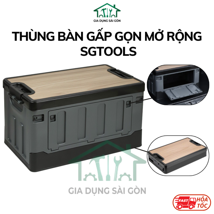 Thùng Bàn Chứa Đồ Mở Rộng Dã Ngoại Dung Tích 38L / 70L Gấp Gọn Tiện Lợi ...
