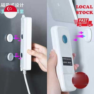 [1set 2pcs] Wall Mount Magnetic Hooks Strong Magnet Holder Remote Control Storage Holder Punch-free Home Organizer