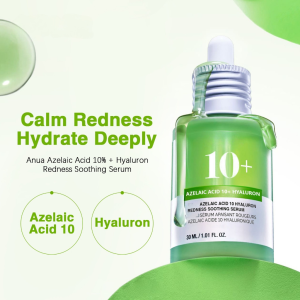 Anua Azelaic Acid 10 + Hyaluron Redness Soothing Serum 30ml – Hydrating & Clarifying Facial Serum