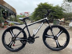 Xe đạp thể thao địa hình 26inch MINGU bánh đúc Phuộc đen chống rỉ giảm sốc  Tặng chắn bùn kệ và bình nước cò và đèn phản quang .