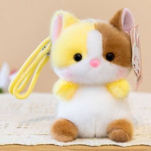 【Ready Stock&COD】 Plush Keychain Stuffed Kitten 15cm Fluffy Bag Charm Kawaii Mini Bag Pendant for Bag Decoration