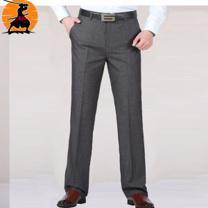 Quần tây nam trung niên vải dày mềm không ra màu loại quần tây nam ống suông vải cotton 2 da dày mát loại quần tây nam form rộng có size cho người 100kg loại quần tây phổ thông giá bình dân