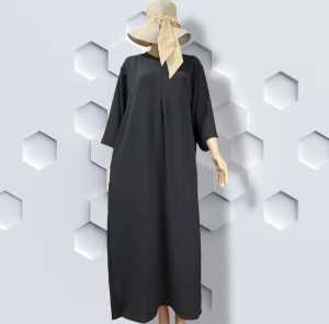 Amily dress kringkel cantik serta adem DASTER CRINCLE POLOS MODEL TANGAN 3/4