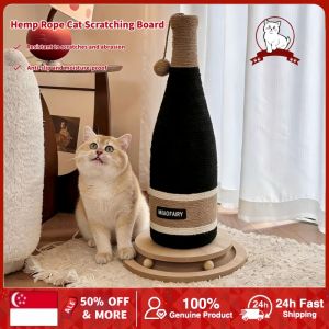 Hemp Rope Cat Scratching Board Wine Bottle Cat Scratching Post Wear-Resistant Non-Scratching Vertical Cat Climbing Frame