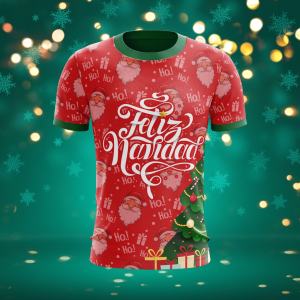 Whimsical Polar Bear Christmas T-Shirt - 'Merry Christmas' Gingerbread Friend Design Top