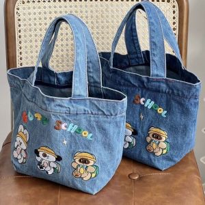 Túi Tote Vải Jean Thời Trang Hình Thú Dễ Thương | Túi Xách Denim Cute Phong Cách Hàn Quốc Đa Dụng