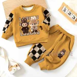 Setelan Sweater Jogger Labubu Anak 2-5 Tahun/Setelan Baju Anak