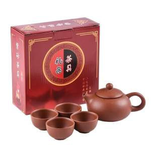 SS1624 Purple sand tea set (1 pot 4 cups) / 紫砂茶具 (1壶4杯)