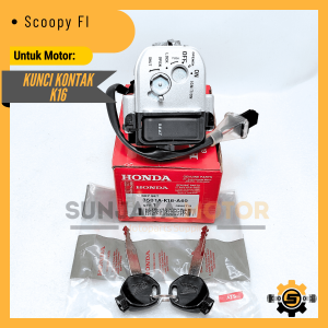 Keyset Original Honda K16 Kunci Kontak Scoopy FI Kunci Motor 1 Set Key Set Konci Motor Skupi Injeksi Asli Konci Kontak Anti Maling Ori AHM