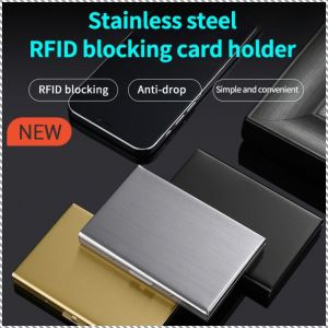 pemegang kad logam keluli tahan karat tahan haus pelbagai fungsi kotak kad praktikal kad anti kecurian