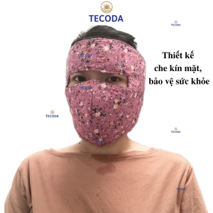 Khẩu Trang Vải Ninja Chống Nắng Che Kín Mặt 3 Lớp Vải Mềm Chống Bụi Chống Tia UV Hoạ Tiết Hình Bông
