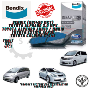 TOYOTA ALPHARD 3.0 / TOYOTA ALPHARD ANH10 / TOYOTA ESTIMA ACR30 / TOYOTA CALDINA FRONT BENDIX METAL KING TITANIUM BRAKE