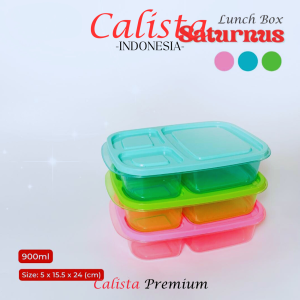 [ CALISTA ] LUNCH BOX CALISTA SATURNUS PREMIUM  WADAH TEMPAT BEKAL MAKAN ANAK