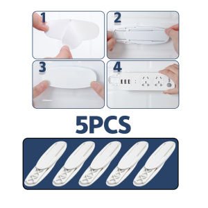 SG Stock Free Adhesive Power Strip Plug FixerHome Self-Adhesive Power Socket HolderCable Wire Organizer Seamless Power Strip Holder Organizer