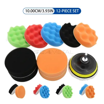 12 Cái/Bộ đánh bóng xe miếng bọt biển Tự Động Vẻ Đẹp Buffing Sáp tấm đánh bóng đánh bóng xe Bộ Mút xốp