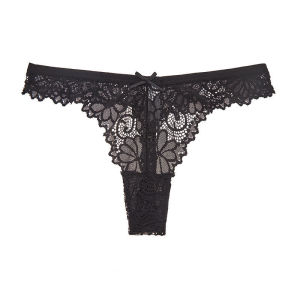 ZXYOUPING Women Lace Seamless Hollow Out G String Panties Solid Color Thin Panty Translucence T Back Panties Female Underwear