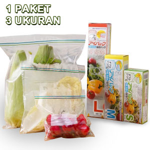 Zipper Lock Plastik 3 Size Kantong Penyimpanan Makanan Zipper Bag Serbaguna Terbaru -ZK-5