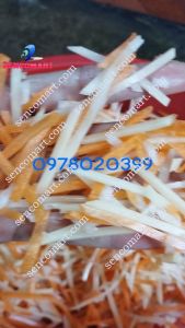 Máy thái sợi cắt lát các loại củ quả như cà khoai tây quả sung