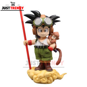 Dragon Ball Z DBZ Young Goku in Flying Nimbus Clouds with Monkey and Staff 16cm Action Figure Collectible Gift Toy