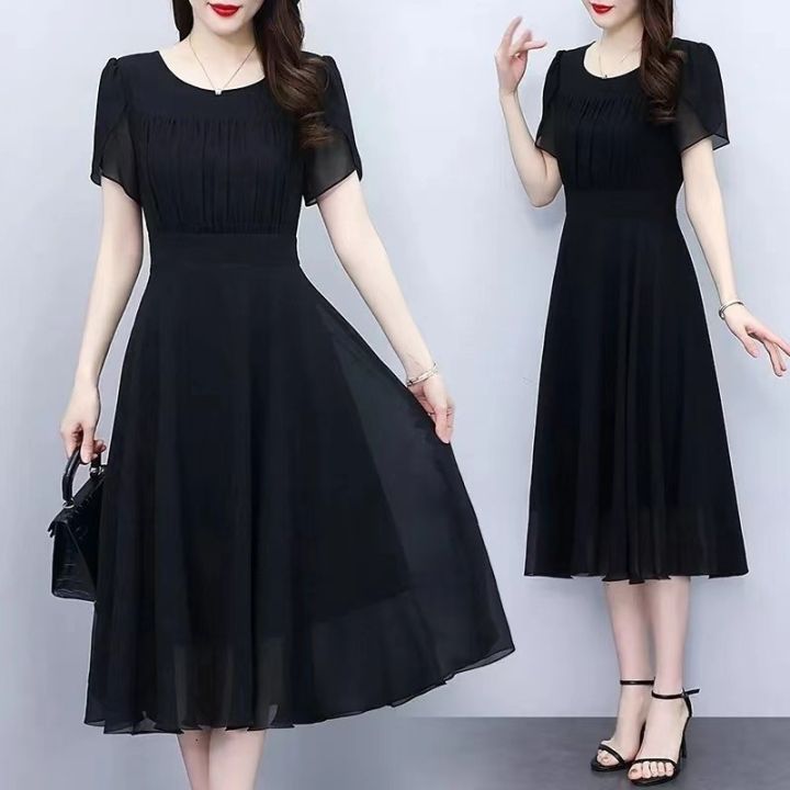 dress hitam elegan Daniela Black Dress Gaun Hitam Tanpa Lengan Wanita main image 0