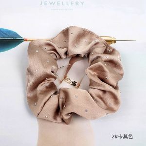 Korean Fashion Crystalized Silk Hairband/Women Elegant Hair Tie/Hair Accessories