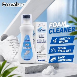 White Shoe Cleaning Foam Built In Brush No Rinse Quick Stain Remover Whitening For Sneakers Canvas Suede Mesh Daily Use