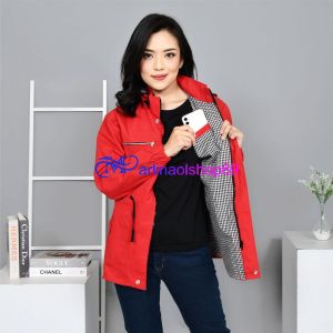 Jaket Jumbo Wanita Korea Terbaru Size Ld 100 - Ld 102 - Ld 114 - Ld 120 - Ld 130 - Ld 140 Bahan Kanvas Premium