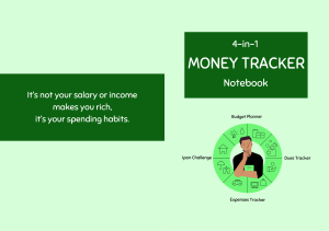 MONEY TRACKER NOTEBOOK/EXPENSES TRACKER NOTEBOOK/BUDGET PLANNER