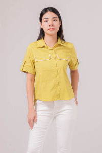 RIMINI - Atasan Wanita Kemeja Formal Katun Premium Jumbo -  Verla Top 7029