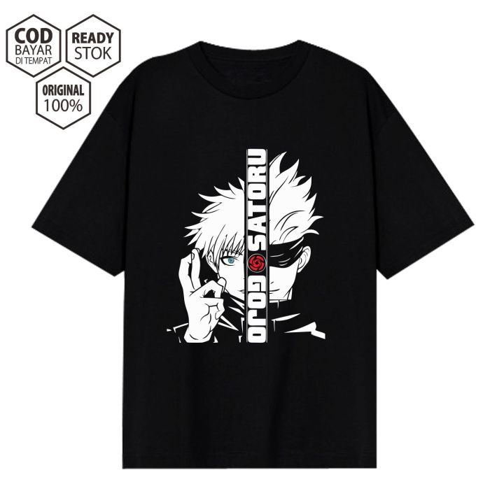 BAJU GOJO SATORU JUJUTSU KAISEN 014 KAOS PREMIUM HARGA GROSIR ANIME JEPANG MANGA WIBU MURAH BAJU ANIME KAOS JEPANG PRIA WANITA UNISEX