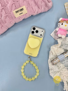 For iPhone 17 Pro Max Case with Griptok TPU Heart Keychain Phone Case For 16 15 Cover Aesthetic Korean Cute