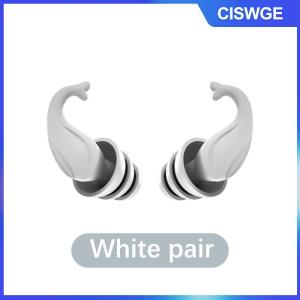 CISWGE Chống tiếng ồn Silicone Nút tai không thấm nước bơi Tai cắm cho ngủ lặn lướt mềm thoải mái natation bơi tai bảo vệ