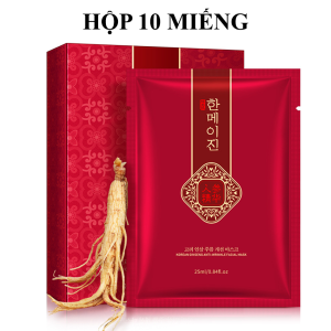 [NHÂN SÂM] Hộp 10 Miếng Mặt Nạ Nhân Sâm Hàn Quốc Dưỡng Da Cao Cấp HOMER 25ml Korean Panax Ginseng - Chống Nhăn Da Ngăn Ngừa Lão Hóa Làm Mờ Nếp Nhăn Dưỡng Ẩm Sáng Da