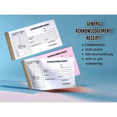 (GENERIC) 4x7 ACKNOWLEDGEMENT RECEIPT / PROVISIONAL RECEIPT / COLLECTION RECEIPT