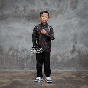 Kemeja batik ayah dan anak cowok lengan panjang dan pendek usia 2 sampai 10 tahun bahan katun premium motif kekinian