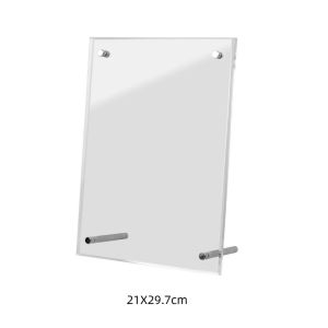 EVERIN Transparent Acrylic Photo Frame Modern Tilted Design Photocard Display Stand  Clear Picture Frame Office Use