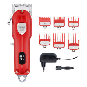 WMARK electric hair clipper mens barber scissor hair salon scissor clippers digital display LCD electric clippers retro oil head gradient clippers