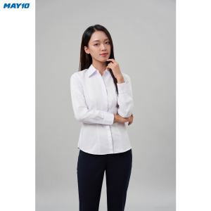 Áo sơ mi nữ dài tay trắng May10 mã AT011