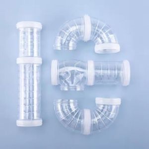 Transparent Small Pet Tunnel Set DIY Connectable Tubes for Hamsters Gnomes Bears Fun Activity Playground 5.5cm Calibre