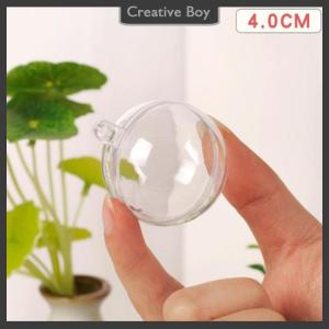 [Creative] Transparent Open Plastic Christmas Decor Ball Bauble Ornament Gift Present Box