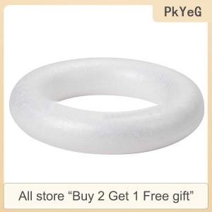 [COD] PkYeG Tool White Round Polystyrene Foam Ring For Christmas Crafts DIY Handmade Wreath Wedding Holidays Home Party Decoration