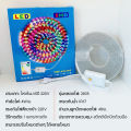 5Mไฟเส้น led 220V หลายสีแถบแสงกันน้ำกลางแจ้งหกส่วนแถบแสงสีแสงที่ยืดหยุ่นตกแต่งบ้านคุณภาพสูงแจกปลั๊ก. 