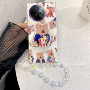 เคส Phone Case VIVO V50 Y29 Y39 VIVOV50 4G 5G เทรนด์ใหม่หมีพูแฟชั่นสร้างสรรค์ Spongebob ป้องกันการตกหล่นเคสมีที่ยึดและสายรัดข้อมือ เคสโทรศัพท Cover 2025