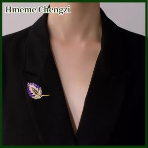 Hmeme Fashion Shiny Hollowed Out Leaves Brooch For Women Girls Elegant Unique Corsage Exquisite Pins Clothing Accessories Gifts