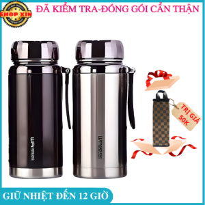 Bình giữ nhiệt 1500ml inox 304 cao cấp tặng kèm túi giữ nhiệt hơn 12h Thép Không Gỉ 1500ml có lưới Lọc Trà và dây treo