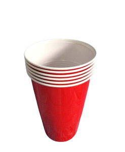 Red Party Cups 18 OZ (Height:5 inches Opening : 3.5 inches) Available Quantity : (6 Pcs/Set) (12 Pcs/Set)  (24 Pcs/Set)