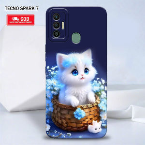 Casing Hp Tecno Spark 7 Terbaru Fashion Kucing Case Casing & Cover Softcase Pro Camera